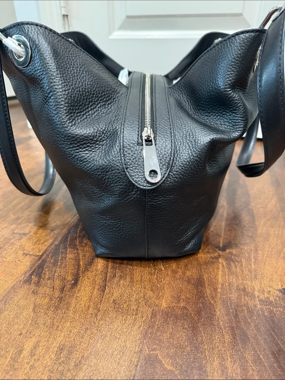 Michael Kors Black Pebbled Leather Double-Handle Shoulder Tote